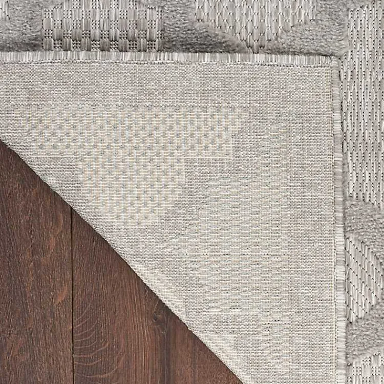 Kirklands Home Soft Silver Trellis Outdoor Area Rug, 4x6 Discount