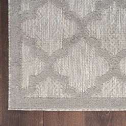 Kirklands Home Soft Silver Trellis Outdoor Area Rug, 4x6 Discount