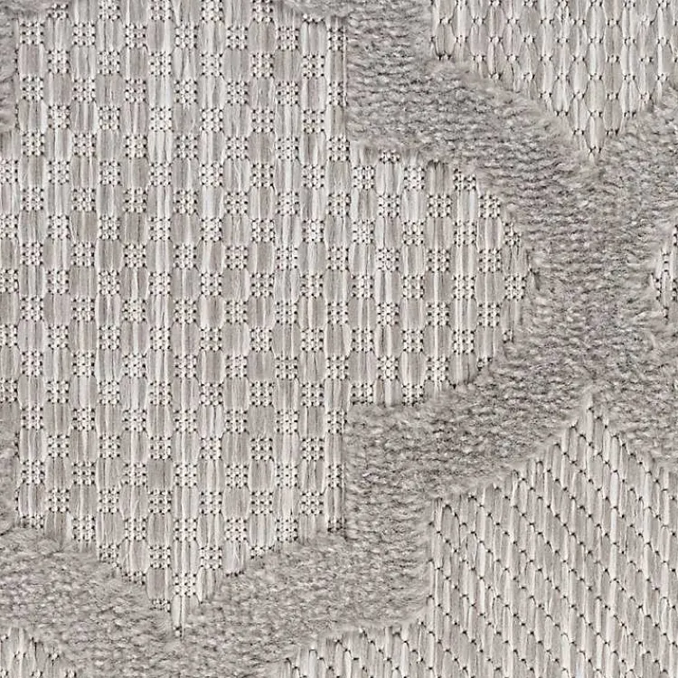 Kirklands Home Soft Silver Trellis Outdoor Area Rug, 4x6 Discount