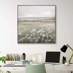 Kirklands Home Soft Summer Meadow II Framed Canvas Art Print Gray Online