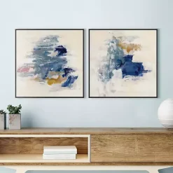 Kirklands Home Soft Teal Waves I & II Canvas Art Prints, Set of 2 Best