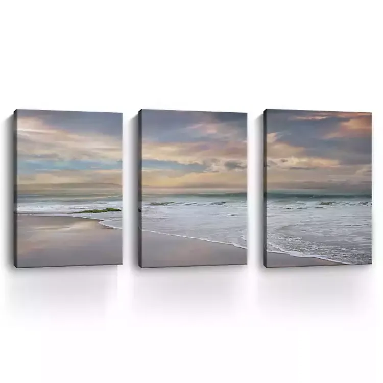 Kirklands Home Soft Twilight Canvas Art Prints, 32x48, Set of 3 Multi Hot