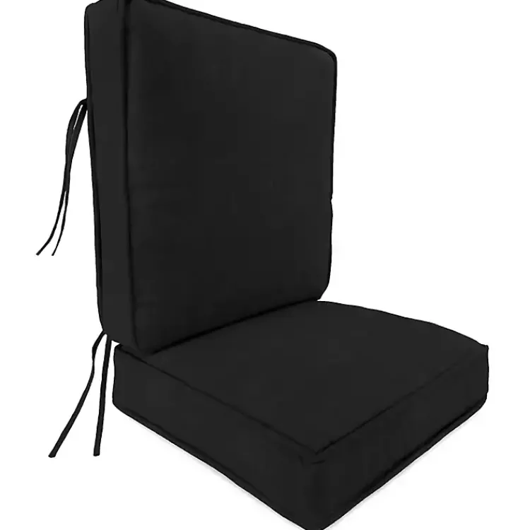 Kirklands Home Solid Outdoor Deep Seat Cushion Black