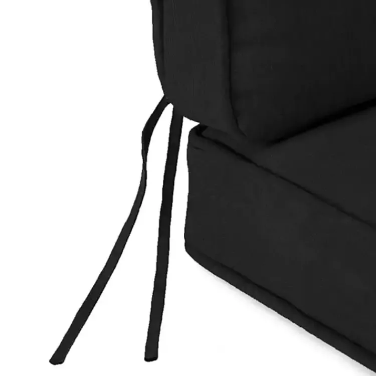 Kirklands Home Solid Outdoor Deep Seat Cushion Black