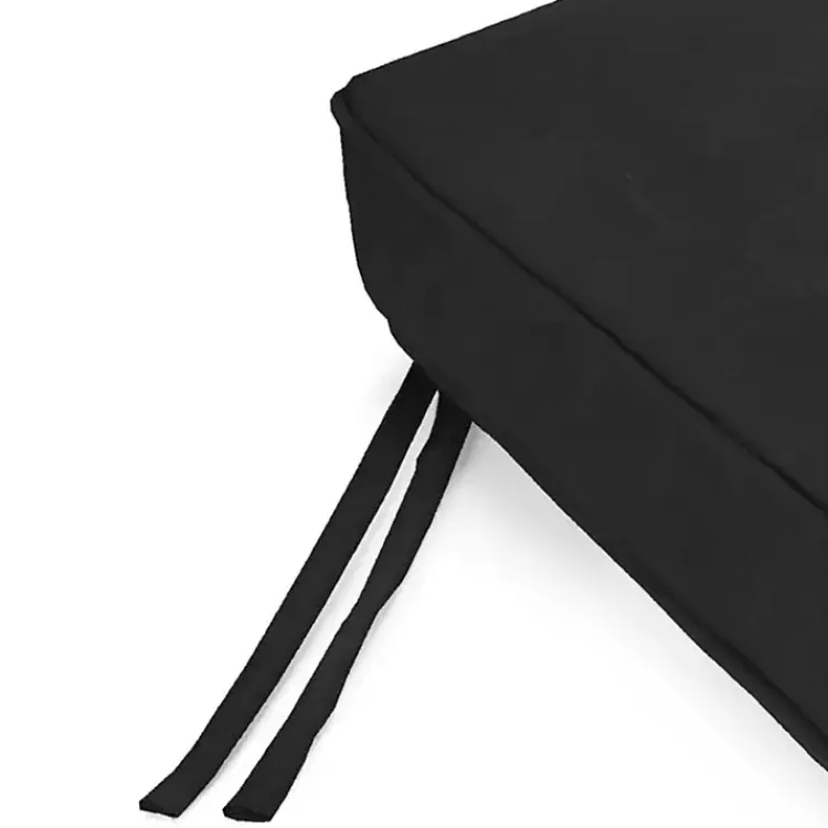 Kirklands Home Solid Outdoor Settee Cushion Black Online