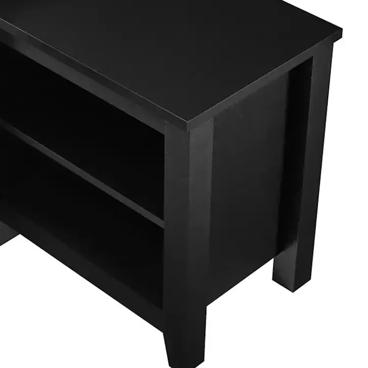 Kirklands Home Solid Tiered TV Stand Black New