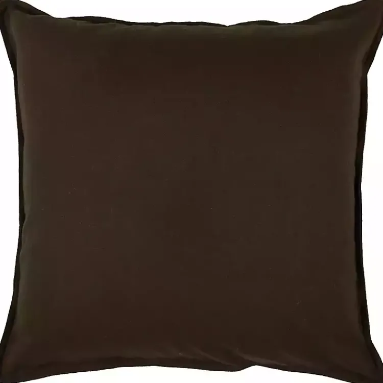 Pillows>Kirklands Home Solid Flanged Pillow Brown