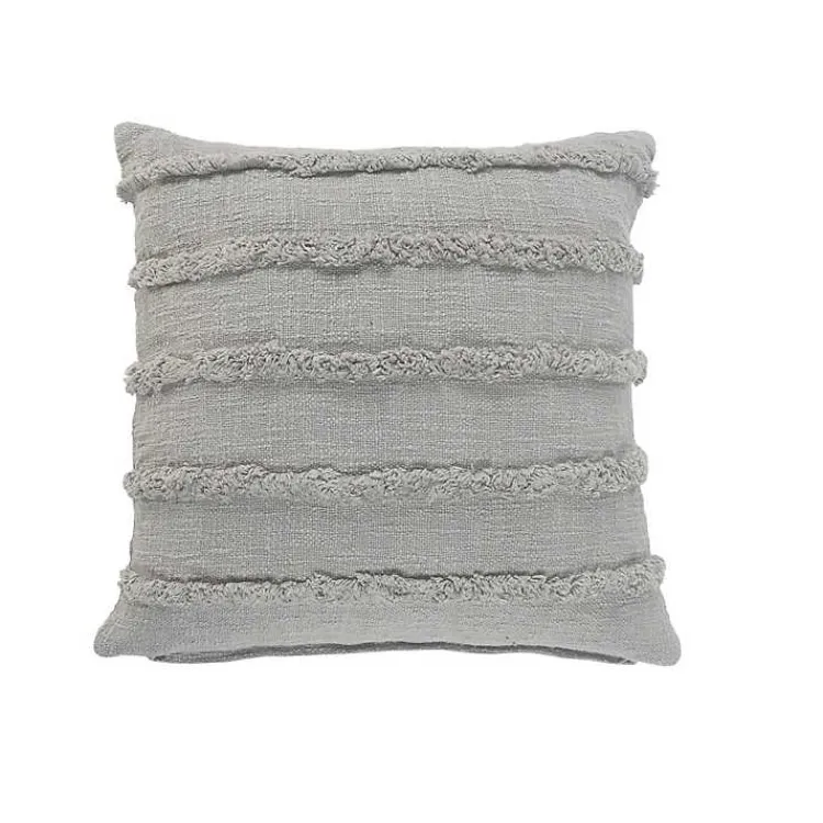 Pillows>Kirklands Home Solid Tufted Accent Pillow Gray