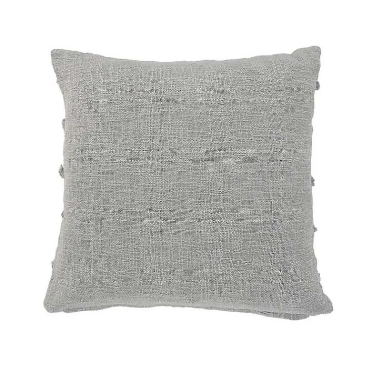 Pillows>Kirklands Home Solid Tufted Accent Pillow Gray