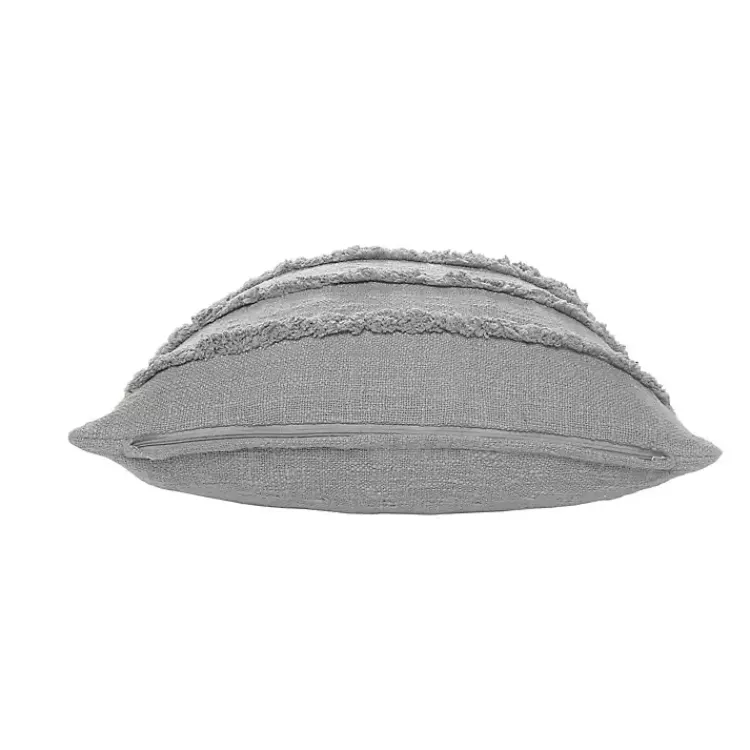 Pillows>Kirklands Home Solid Tufted Accent Pillow Gray