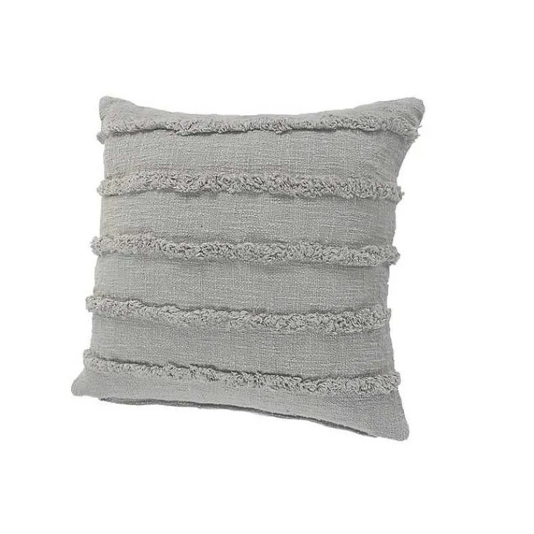 Pillows>Kirklands Home Solid Tufted Accent Pillow Gray