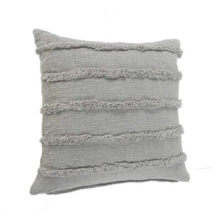 Pillows>Kirklands Home Solid Tufted Accent Pillow Gray