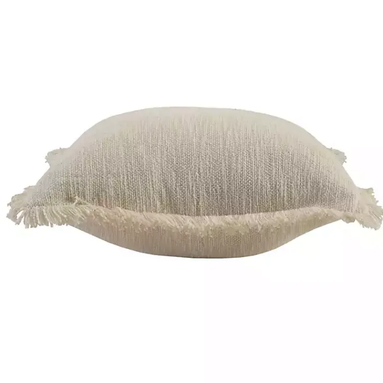 Pillows>Kirklands Home Solid Fringe Accent Pillow Ivory