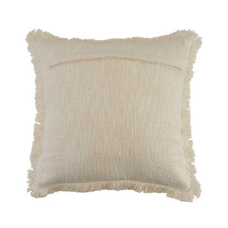 Pillows>Kirklands Home Solid Fringe Accent Pillow Ivory
