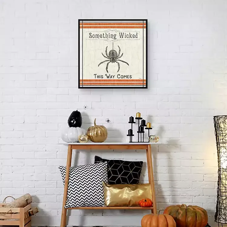 Halloween>Kirklands Home Something Wicked Spider Halloween Wall Plaque