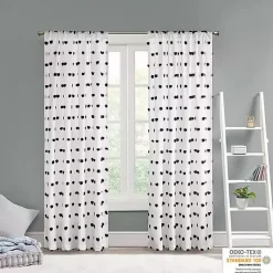 Kirklands Home Sophie Black Pom Pom Curtain Panel, 63 in. Outlet