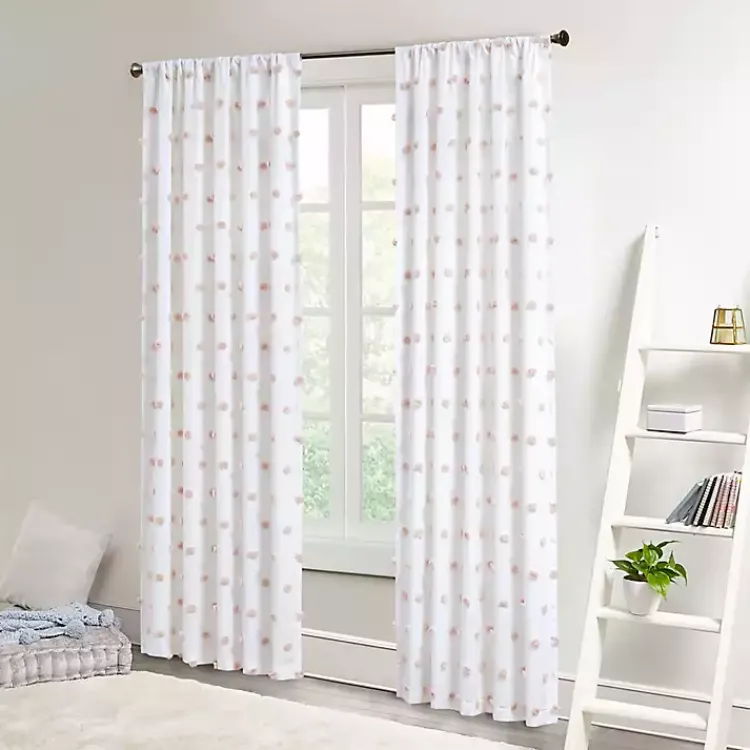 Kirklands Home Sophie Blush Pom Pom Curtain Panel, 84 in. Sale
