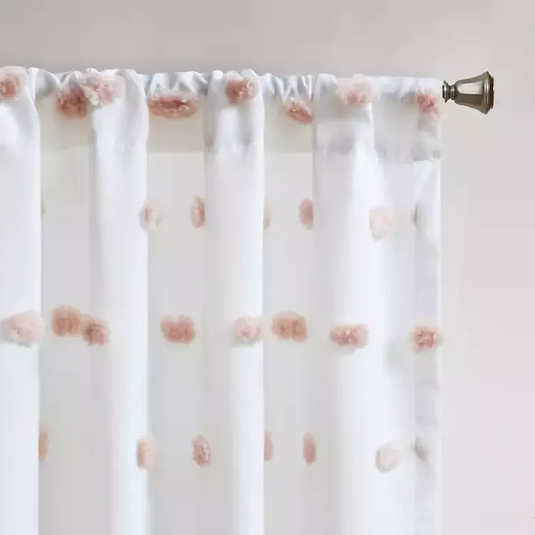 Kirklands Home Sophie Blush Pom Pom Curtain Panel, 84 in. Sale