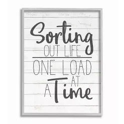 Kirklands Home Sorting Out Life One Load At A Time Wall Plaque White New