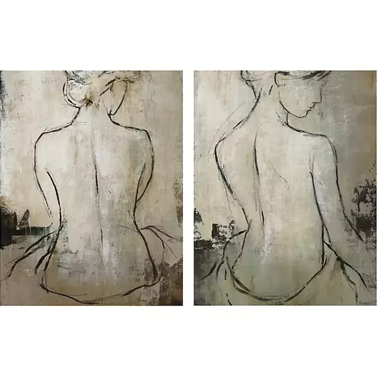 Kirklands Home Spa Day Canvas Art Prints, Set of 2 Tan Best