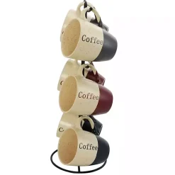 Kirklands Home Speckled 6-pc. Coffee Mugs with Stand Best