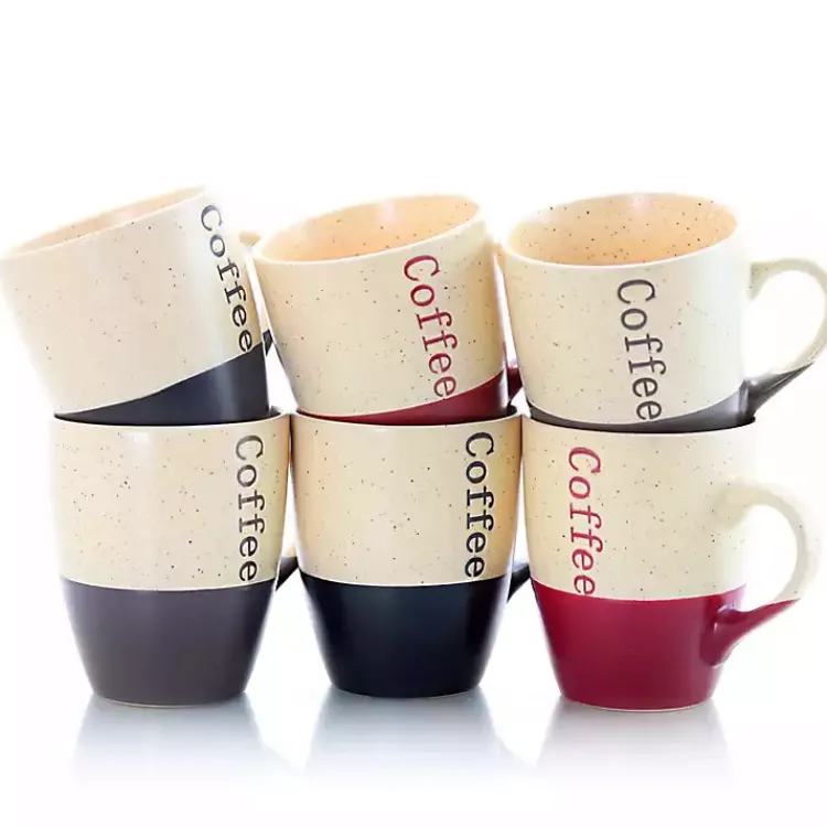 Kirklands Home Speckled 6-pc. Coffee Mugs with Stand Best