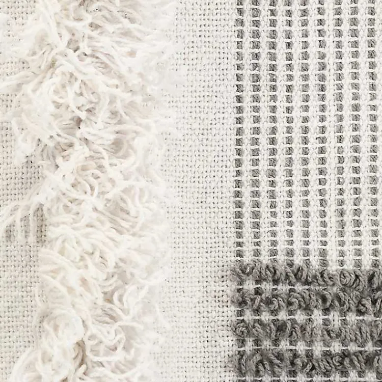 Blankets & Throws>Kirklands Home Spencer Gray and White Plaid Throw