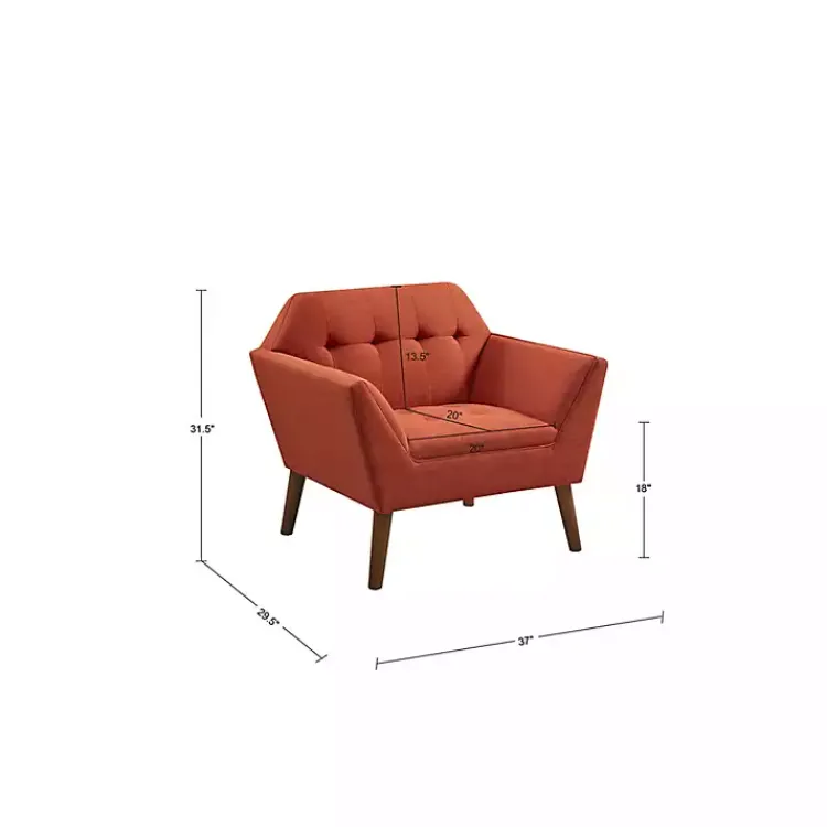 Kirklands Home Spice Button Tufted Accent Chair Red Sale