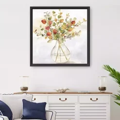 Kirklands Home Spice Eucalyptus Framed Canvas Print, 30x30 in. Clearance