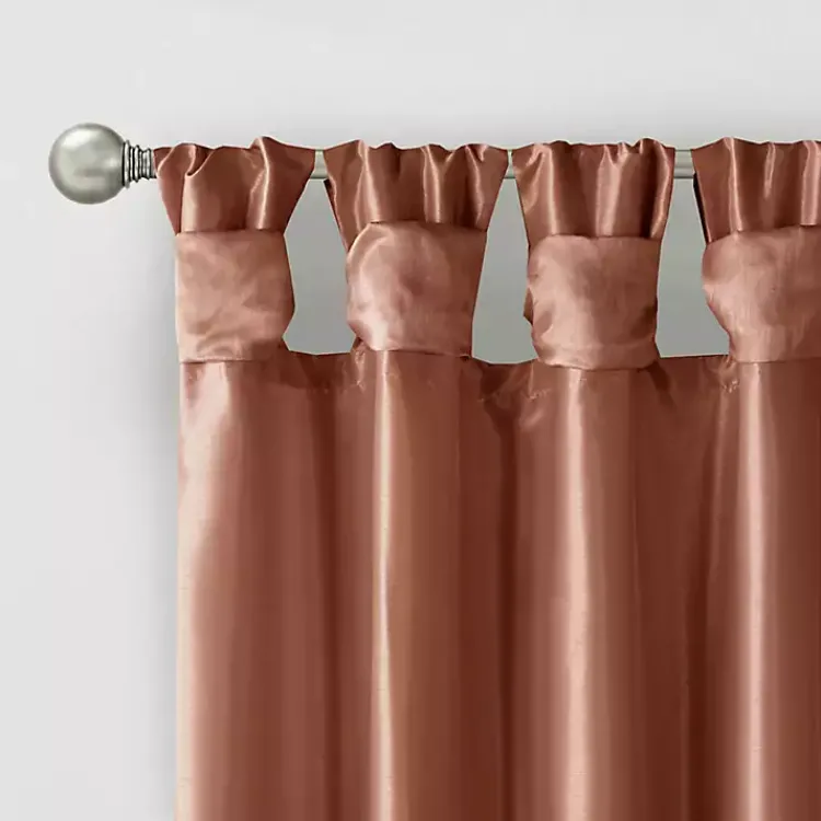 Kirklands Home Spice Twist Top Curtain Panel, 84 in. Orange Hot