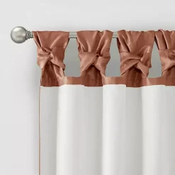 Kirklands Home Spice Twist Top Curtain Panel, 84 in. Orange Hot
