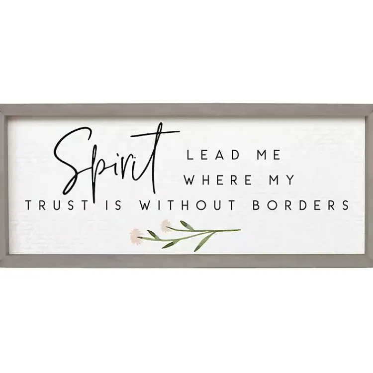 Kirklands Home Spirit Lead Me Framed Wall Plaque Clearance