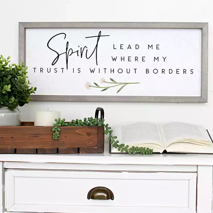 Kirklands Home Spirit Lead Me Framed Wall Plaque Clearance