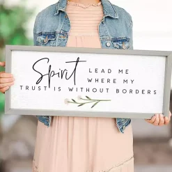Kirklands Home Spirit Lead Me Framed Wall Plaque Clearance