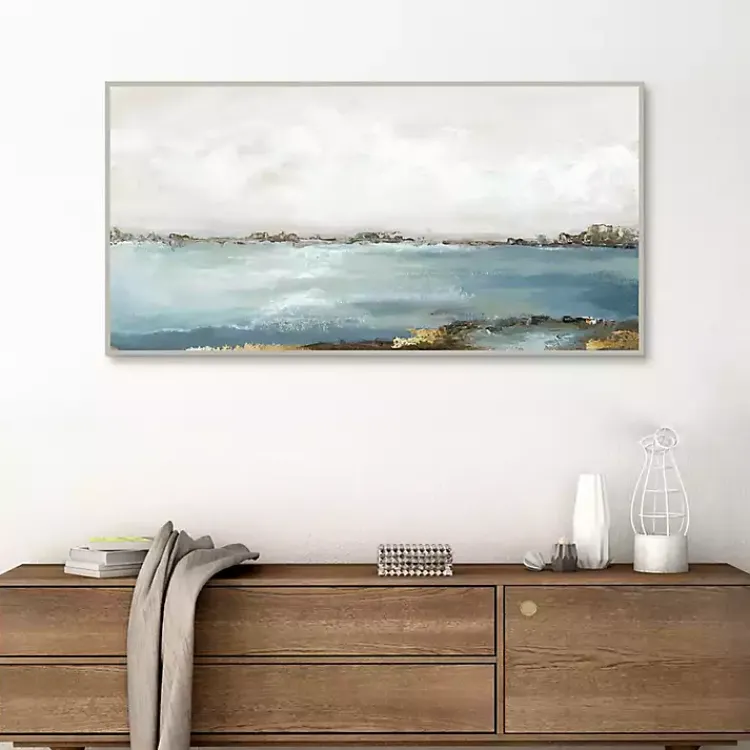 Kirklands Home Splendor Moment Framed Canvas Art Print Blue Outlet