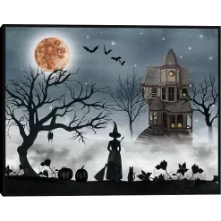 Halloween>Kirklands Home Spooky Harvest Moon Framed Canvas Art Print