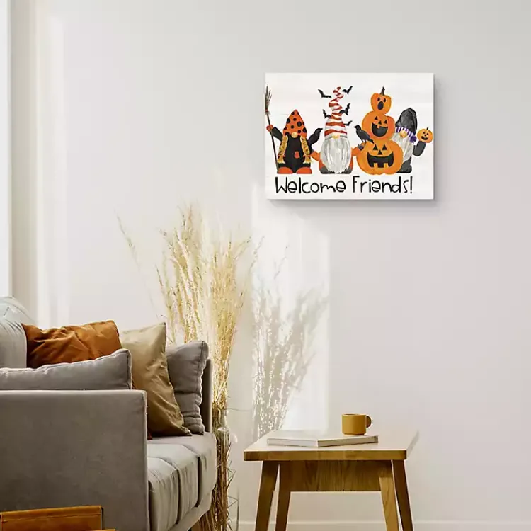 Halloween>Kirklands Home Spooky Pumpkin Gnomes Halloween Wall Art