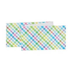 Easter Decorations>Kirklands Home Spring Blossom Plaid Table Runner
