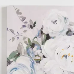 Kirklands Home Spring Blue Floral Bouquet Canvas Art Print New