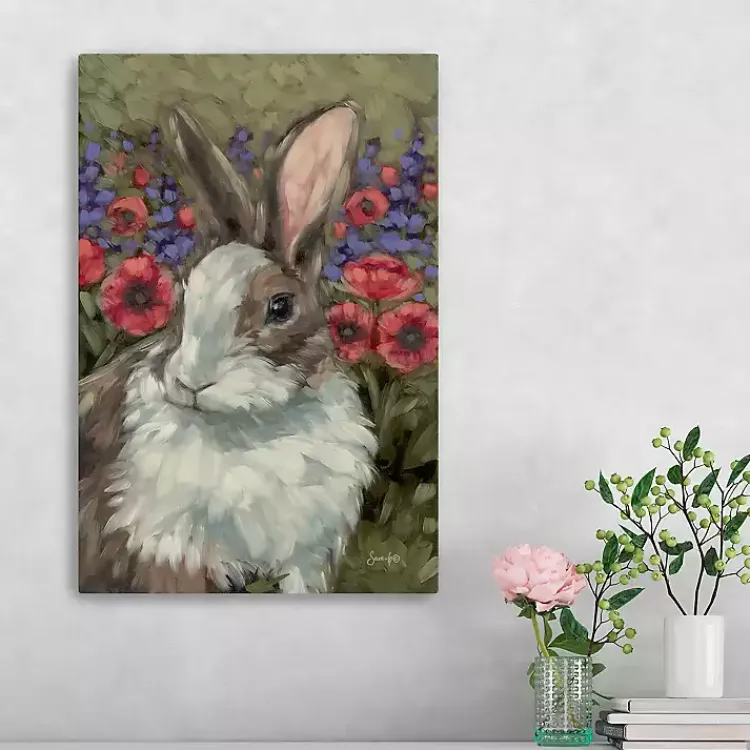 Easter Decorations>Kirklands Home Spring Melody Bunny Canvas Art Print