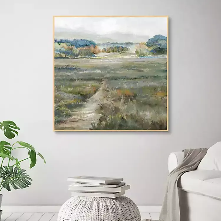 Kirklands Home Spring Mountains Framed Canvas Art Print Clearance
