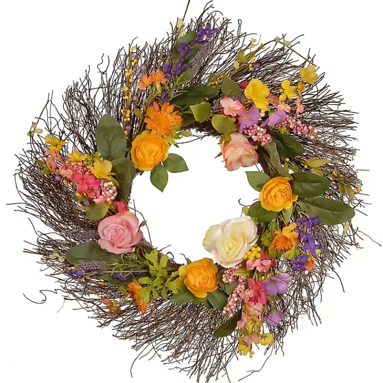 Wreaths>Kirklands Home Spring Wildflower Wreath