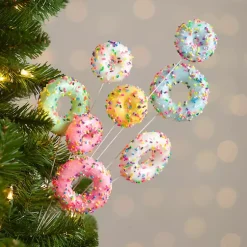 Christmas Tree Decorations>Kirklands Home Sprinkled Doughnuts Christmas Pick Multi