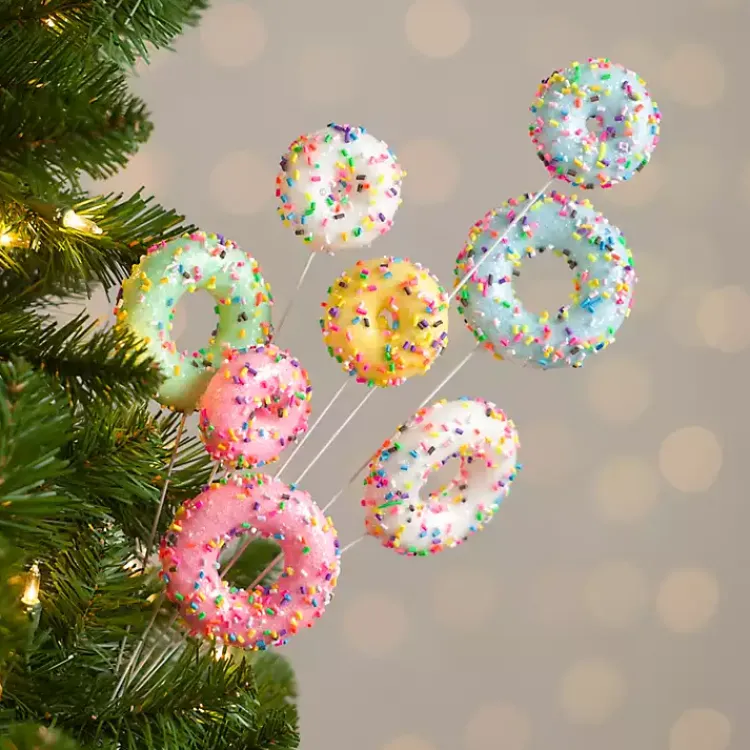 Christmas Tree Decorations>Kirklands Home Sprinkled Doughnuts Christmas Pick Multi