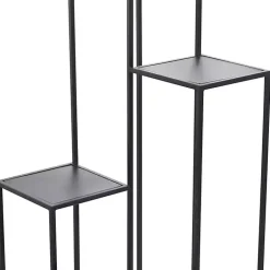 Kirklands Home Square Iron Frame 4-Tier Plant Stand Black Outlet
