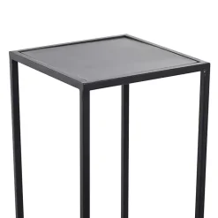 Kirklands Home Square Iron Frame 4-Tier Plant Stand Black Outlet