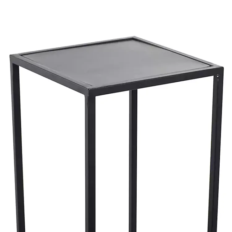 Kirklands Home Square Iron Frame 4-Tier Plant Stand Black Outlet