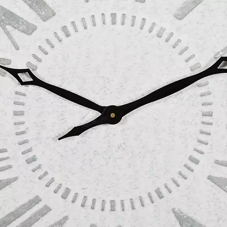 Kirklands Home Square Galvanized Metal Wall Clock Clearance