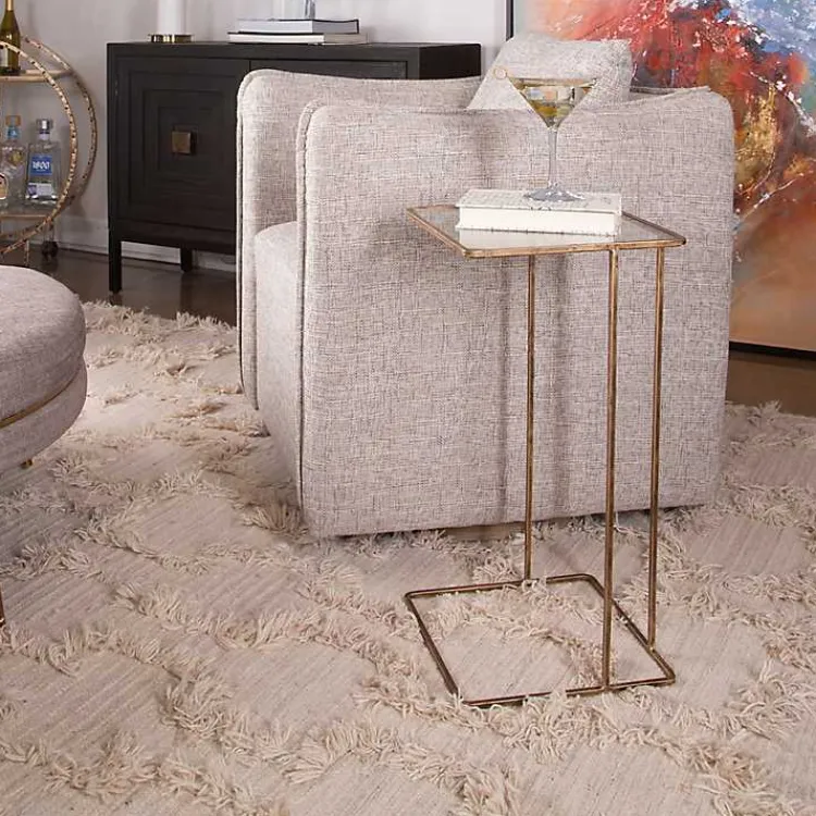 Kirklands Home Square Camus Accent Table Gold Sale