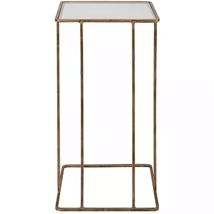 Kirklands Home Square Camus Accent Table Gold Sale